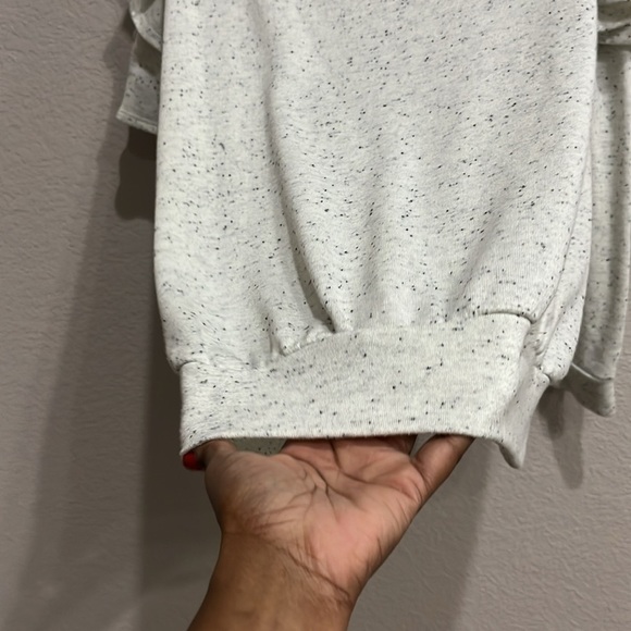 Isabel Maternity Sweatshirt cold shoulder flutter long sleeves Gray Size Large - Picture 5 of 9